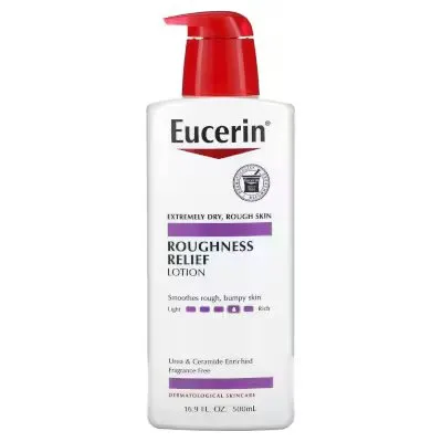 Roughness Relief Lotion by Eucerin, smoothes rough, bumpy skin.
