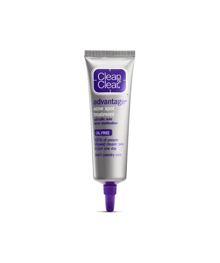 Acne Spot Treatment Gel Cream by Clean and Clear, the unique formula exfoliates and quickly helps purify skin.