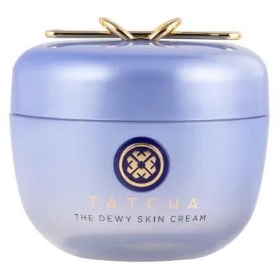 The Dewy Skin Cream by Tatcha, a rich, moisturizing cream with plumping hydration.