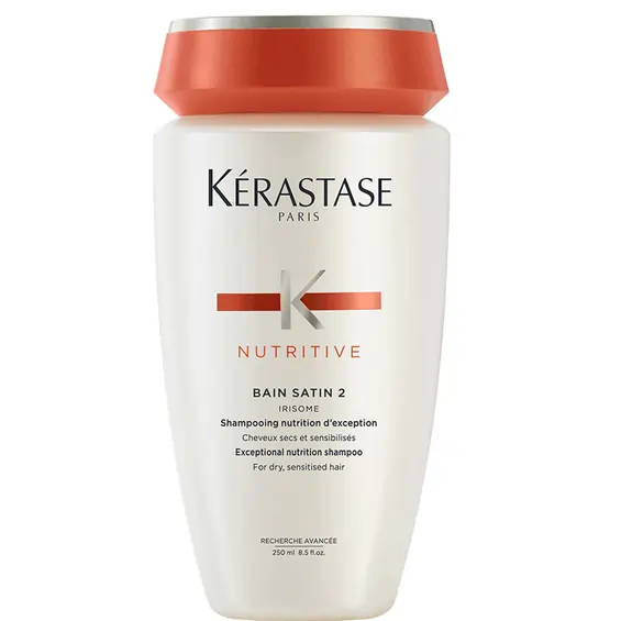 A tied FEMMENORDIC's choice in the Kerastase vs Pureology shampoo comparison, Kerastase Nutritive Bain Satin 2 Shampoo