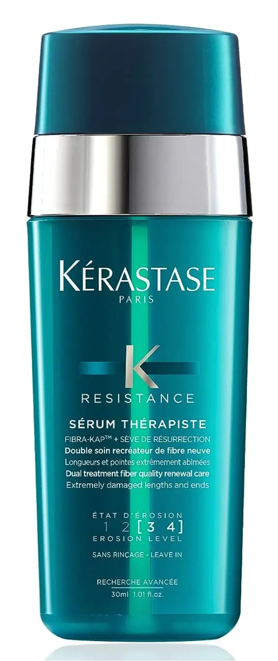 FEMMENORDIC's choice in the Kerastase Fusio Dose vs Olaplex comparison, the Kerastase Resistance Serum Therapiste.