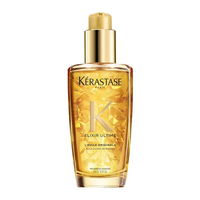 A tied FEMMENORDIC's choice in the Kerastase vs Moroccanoil hair oil comparison, Kerastase Elixir Ultime Hair Oil