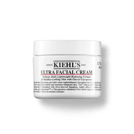 Ultra Facial Cream by Kiehl's, 24-hour, daily lightweight hydrating formula.