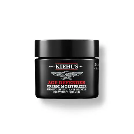 Age Defender Cream by Kiehl's, a firming and lifting anti-aging moisturizer for men.