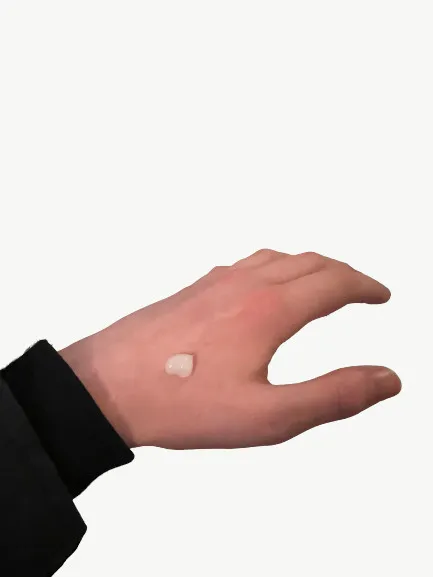 la roche posay cicaplast balm texture applied to back of hand