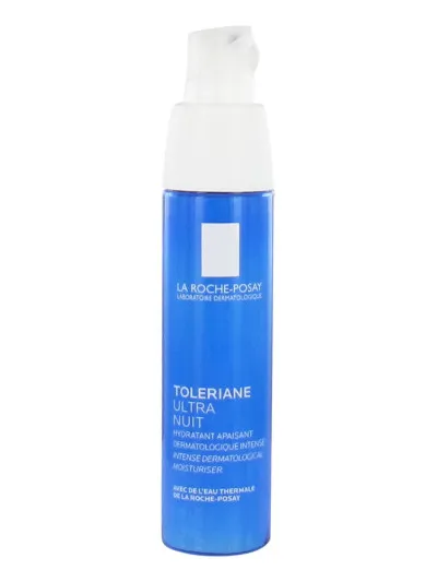 Toleriane Ultra Night Cream by La Roche Posay, a moisturiser for ultra sensitive, intolerant or allergy-prone skin to hydrate and reduce skin sensitivity overnight.