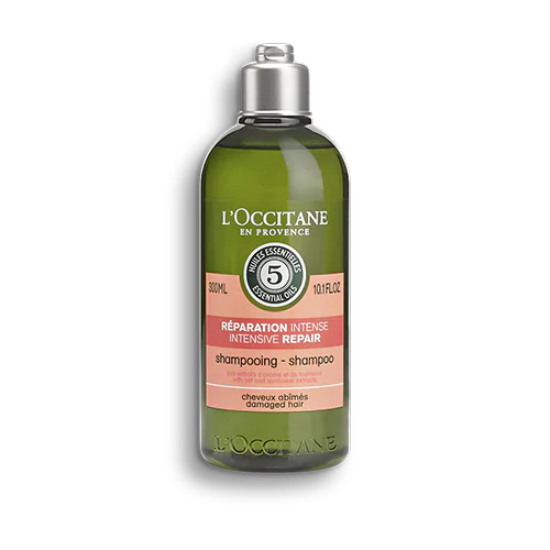 Intensive Repair Shampoo by L'Occitane, the best French shampoo for damaged hair.