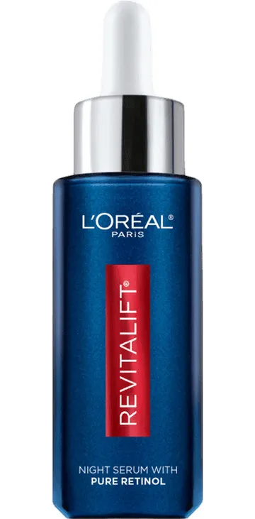 FEMMENORDIC's choice in the L'Oreal Revitalift vs Olay Retinol 24 comparison, the L'Oreal Revitalift Night Serum with Pure Retinol