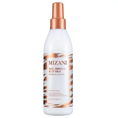 A tied FEMMENORDIC's choice in the Mizani vs KeraCare comparison, Mizani 25 Miracle Milk Leave-In Conditioner
