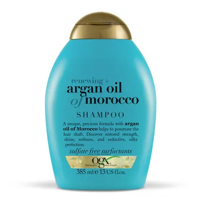 A tied FEMMENORDIC's choice in the OGX vs Moroccan oil comparison, OGX Renewing + Argan Oil of Morocco Shampoo