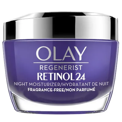 Retinol24 Moisturizer by Olay, night cream for visibly smoother and glowing skin..