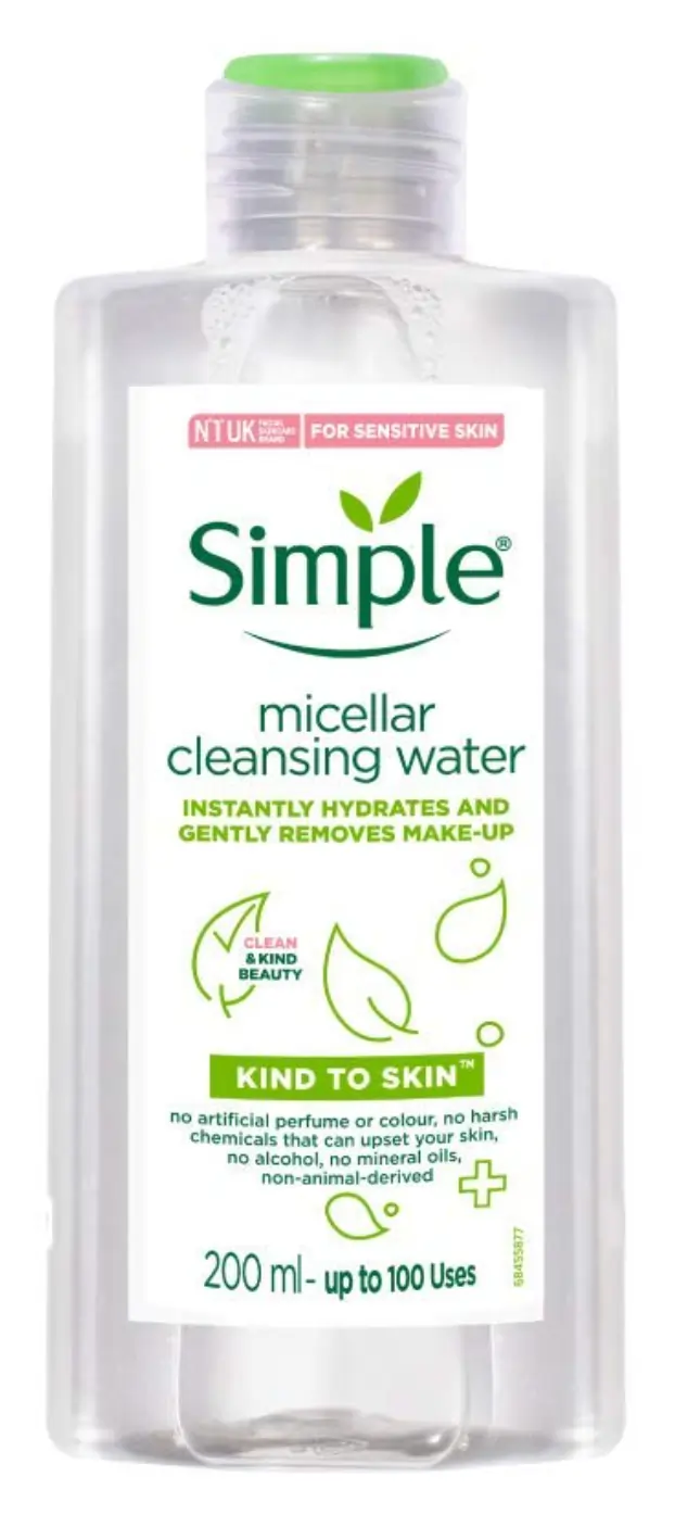 Kind to Skin Micellar Cleansing Water by Simple, Simples's best-selling kind-to-skin micellar water.