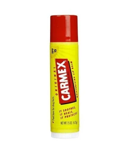 FEMMENORDIC's choice in the Burt's Bees vs Carmex comparison, the Carmex Classic Lip Balm