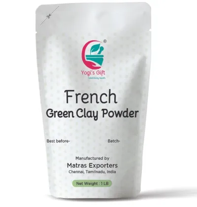 French Green Clay Powder (16oz) by Yogi's Gift, French green clay powder.